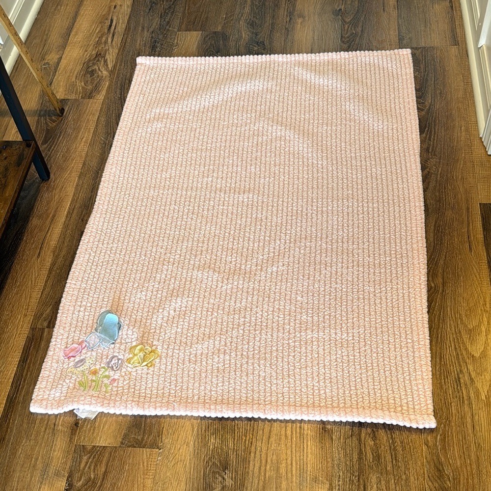 Baby Connection Pastel Blanket Lovey Plush Butterfly Flowers Pink Blue Yellow